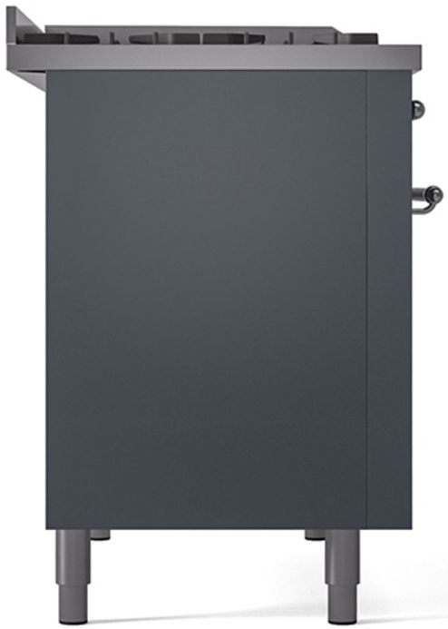 Ilve® Nostalgie II Series 48" Blue Gray Pro Style Dual Fuel Range-3