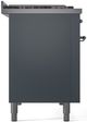 Ilve® Nostalgie II Series 48" Blue Gray Pro Style Dual Fuel Range-3