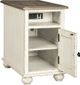 Signature Design by Ashley® Realyn Brown Chairside End Table with Antique White Base-1