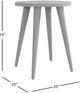 Jofran Inc. Prelude Suede Round End Table with Black Base-2