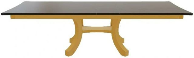 Mavin Customizable 38" x 72" Concave Extendable Dining Table with 2 Leaves-1