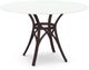 Amisco Customizable Kai 48" White Glass Top Round Table-0