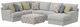 Jackson Furniture Stockbridge 4-Piece Slate Right-Arm Facing Sectional with Ottoman-0