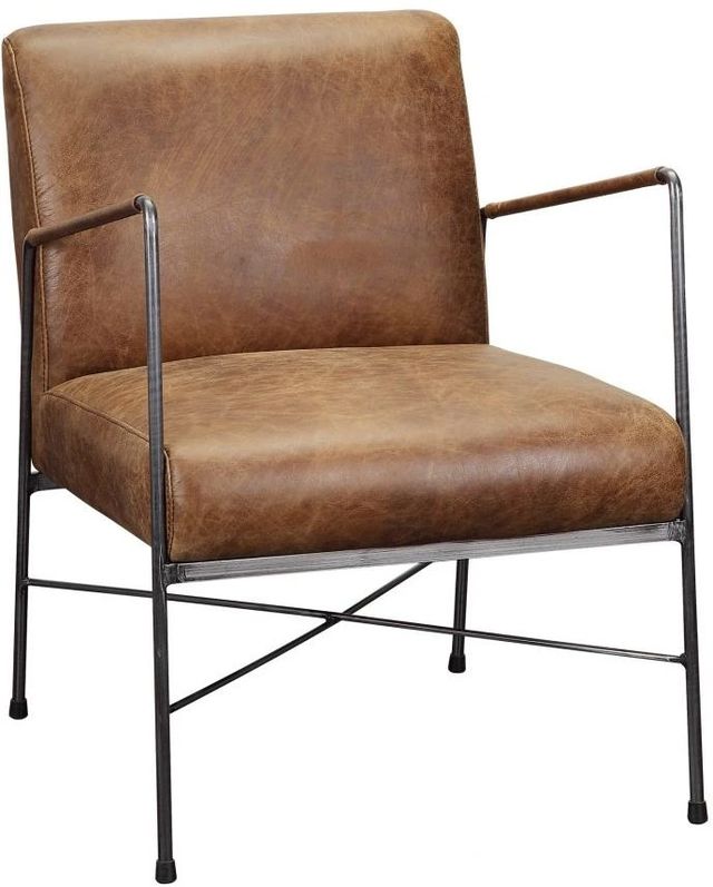 Moe's Home Collection Dagwood Brown Leather Armchair-0