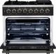 FORNO® Massimo Series Alta Qualita 36" Black Pro Style Dual Fuel Range-1
