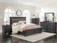 Mazin Furniture Bolingbrook Wire Brushed Charcoal/Brown Queen Bed-3