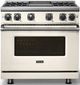 Viking® 7 Series 36" Pure White Pro Style Natural Gas Range with Griddle-4
