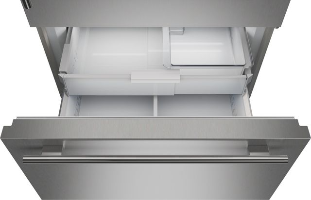 Sub-Zero® Classic Series 36" 20.8 Cu. Ft. Stainless Steel Built-In Right Hinge Over and Under Refrigerator/Freezer with Glass Door-2