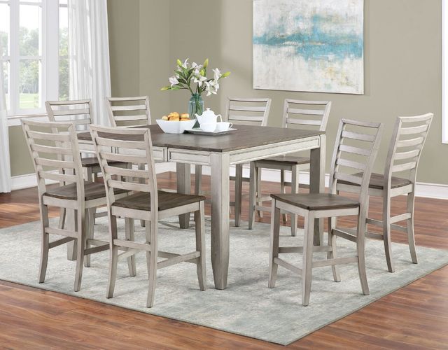 Steve Silver Co. Abacus Putty Counter Dining Table with Smoky Alabaster Base-2