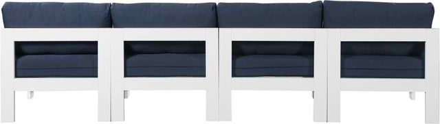 Meridian Furniture Nizuc 4-Piece Navy Outdoor Patio Modular Sofa-3