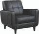 Coaster® Black Padded Seat Accent Chair-0