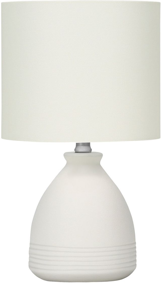 Monarch Specialties Inc. 17"H Cream Ceramic Table Lamp-0
