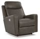 La-Z-Boy® Emmons Leather Reclina-Rocker® Recliner with Nickel Arc Handle-0