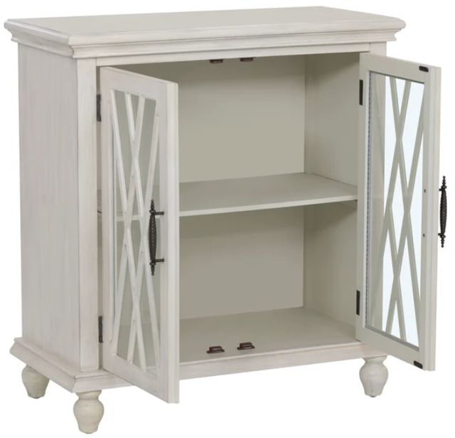 Powell® Slade Creamy White 2-Door Cabinet-4