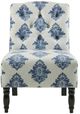 Olliix by Madison Park Lola Navy/Cream Tufted Armless Chair-0