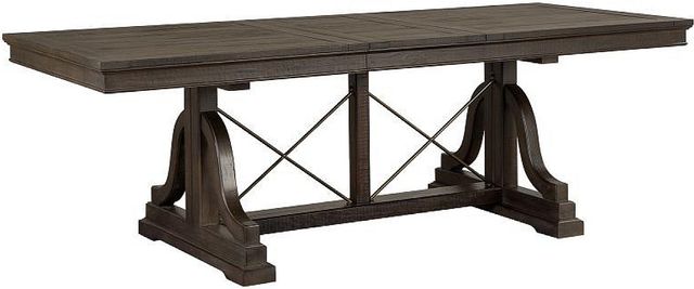 Magnussen Home® Westley Falls Graphite 72" Trestle Dining Table-0