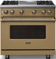 Viking® 5 Series 36" Golden Hour Pro Style Gas (LP) Range with Brushed Brass Trim-4