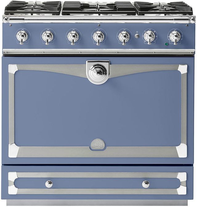 La Cornue CornuFé 90 AlberTine 36" Provence Blue Pro Style Dual Fuel Range-0