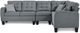 Mazin Furniture Sinclair 2-Piece Gray Reversible Sectional Set-1