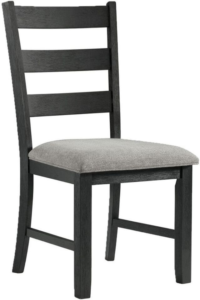 Elements International Martin Black/Gray Dining Side Chair-0