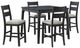 Elements International Garcia 5-Piece Black Dining Set-0