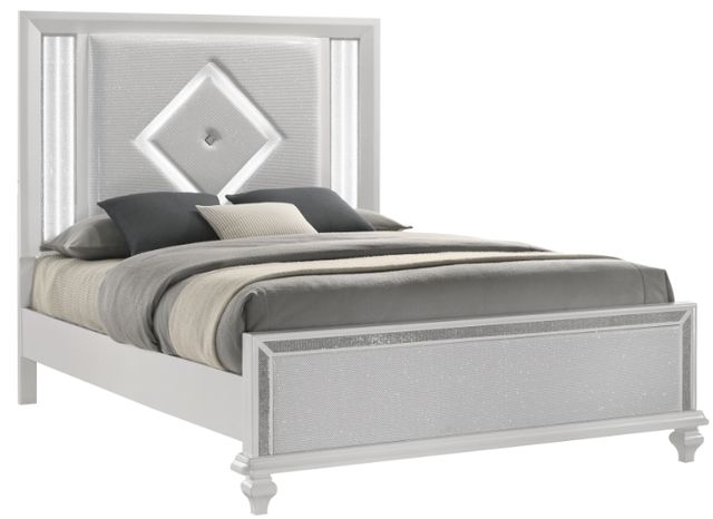 New Classic® Home Furnishings Stardust White King Panel Bed-0