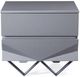 VIG Furniture Modrest Duke Black/Gray Gun Chrome Nightstand-1