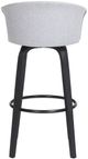 Armen Living Diana Light Gray/Black Swivel Counter Stool-4