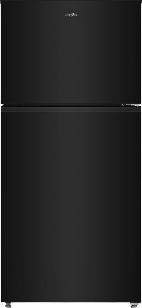 Whirlpool® 30" 19.3 Cu. Ft. Black Top Freezer Refrigerator with Total Coverage Cooling-0
