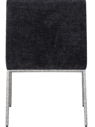 Meridian Furniture Reeves Black/Brushed Silver Chenille Upholstered Dining Chair-3