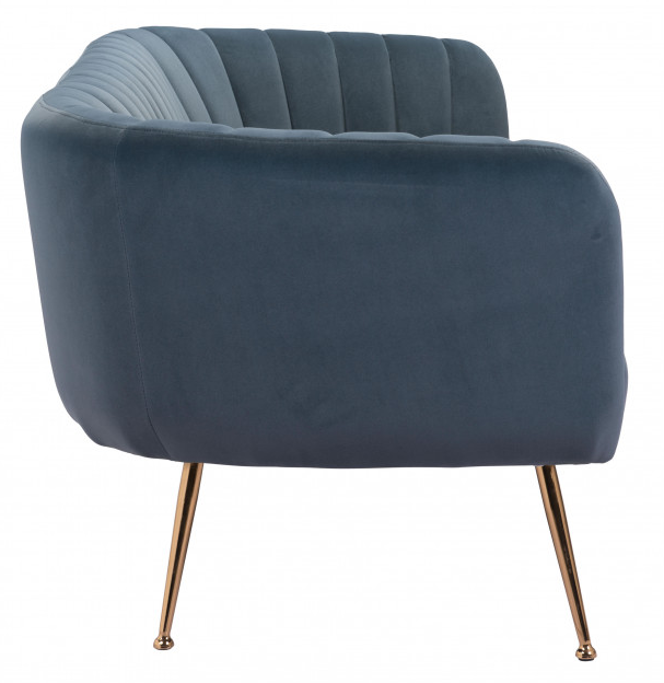 Zuo® Modern Deco Gray/Gold Sofa-1