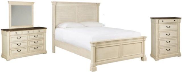 Signature Design by Ashley® Bolanburg 4-Piece Antique White Queen Panel Bed Set-0
