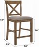 ACME Furniture Martha II Tan/Weathered Oak Counter Chair-2