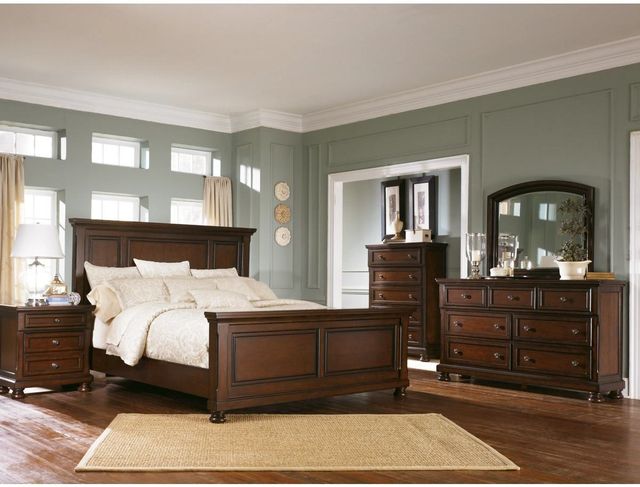 Millennium® by Ashley Porter 2-Piece Rustic Brown King Panel Bed Set-3