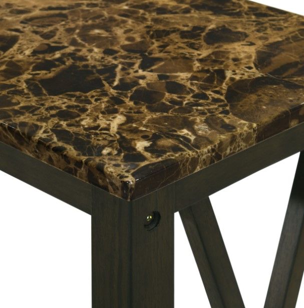 New Classic® Home Furnishings Eden Black Chairside Table with Espresso Top -2