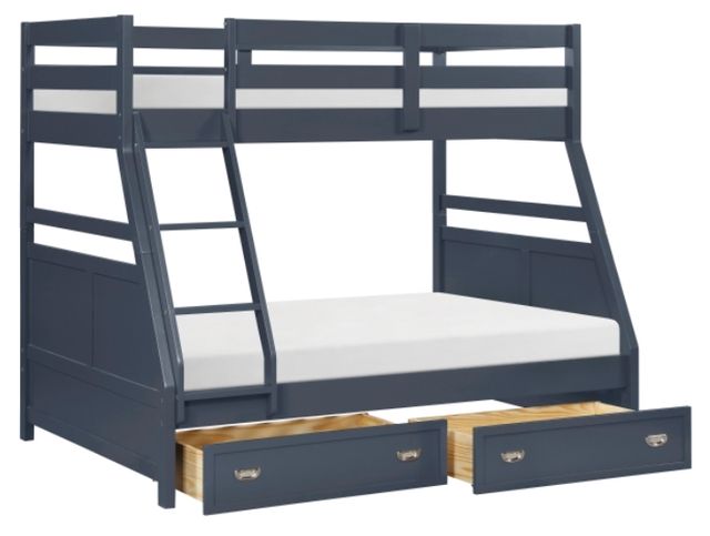 Homelegance® Sloane Navy Blue Twin/Full Bunk Bed-1