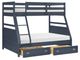 Homelegance® Sloane Navy Blue Twin/Full Bunk Bed-1