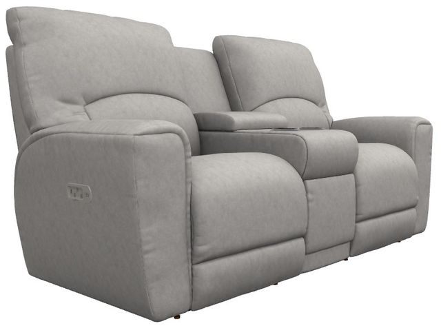 La-Z-Boy®  Cassian Powder Power Reclining Loveseat with Console, Headrest, and Lumbar-0