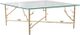 A & B Home Gold Glass Top Cocktail Table-1