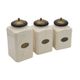 A & B Home 3-Piece Cream Canister Set-2