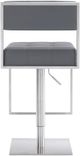 Armen Living Michele Grey Swivel Bar Stool-2