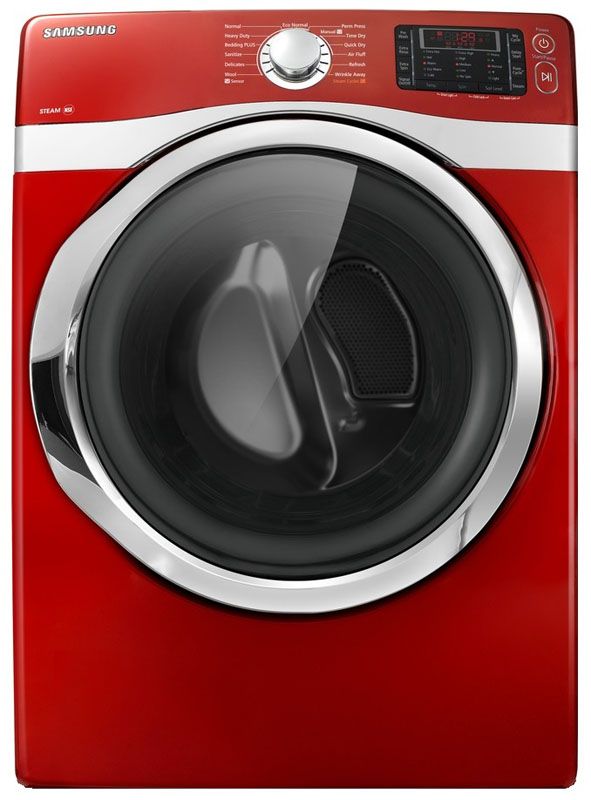 Samsung Front Load Gas Dryer-Tango Red-0