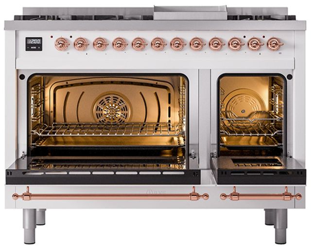 Ilve® Nostalgie II Series 48" Custom RAL Color Pro Style Dual Fuel Range-1