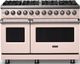 Viking® 5 Series 48" Blush Pro Style Dual Fuel (NG) Range with Polished Chrome Trim-0