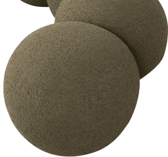 Meridian Furniture Apollo Olive 65" Boucle Fabric Upholstered Bench-3