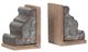 A & B Home 2-Piece Brown/Gray Marna Geode Bookend Set-0