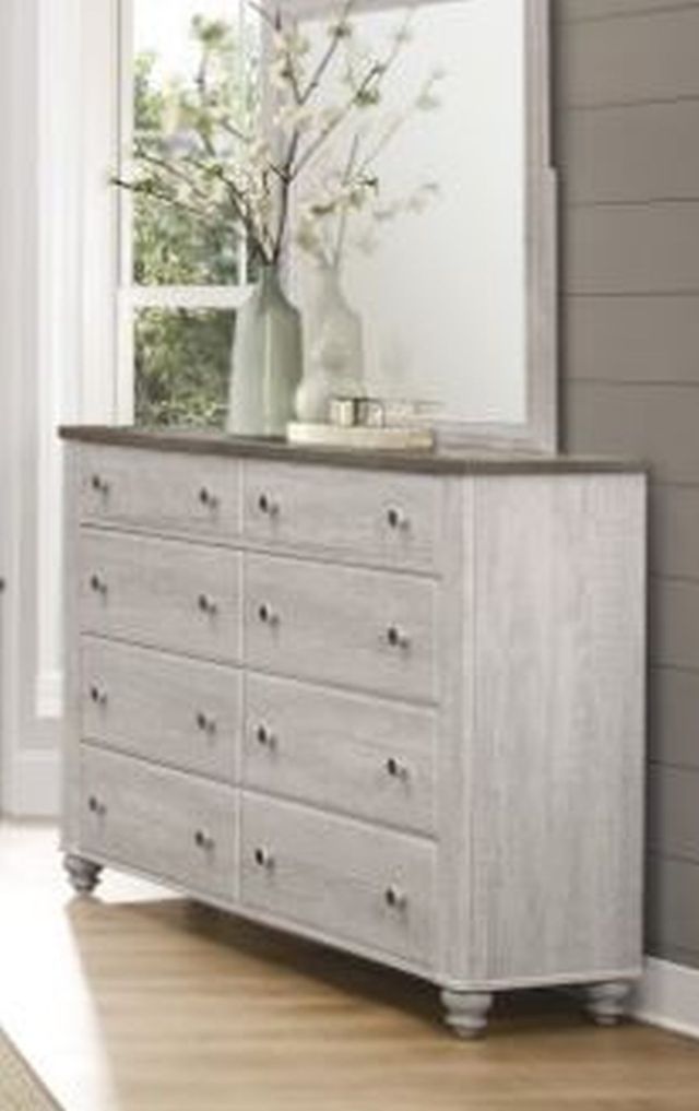 Mazin Furniture Nashville Antique White and Brown Dresser-3