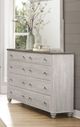 Mazin Furniture Nashville Antique White and Brown Dresser-3