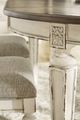 Signature Design by Ashley® Realyn Taupe Oval Dining Table with Chipped White Legs-2