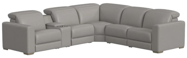 Flexsteel® Aurora 6-Piece Ash Power Reclining Sectional with Power Headrests-0